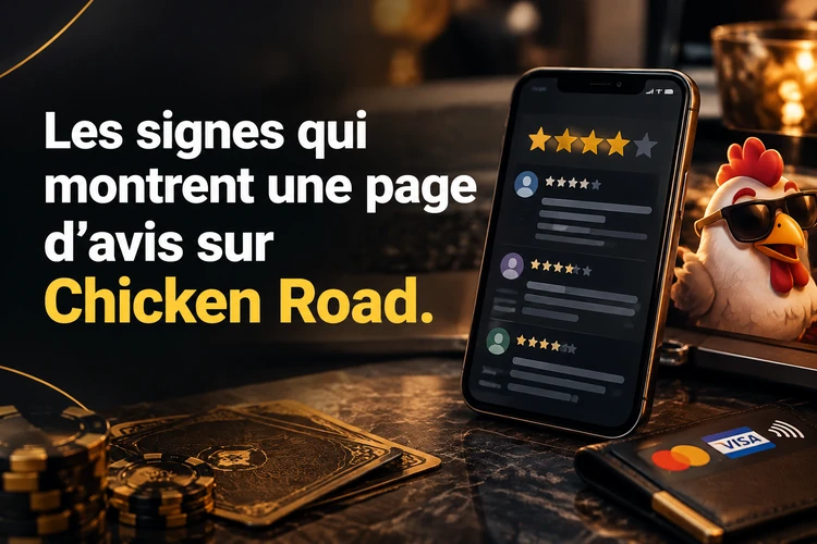 Les signes qui montrent une page d’avis sur Chicken Road